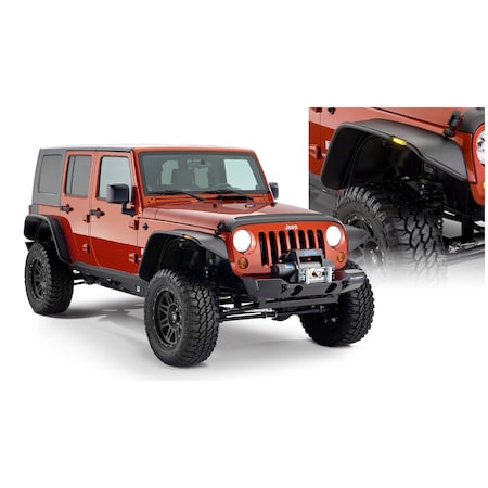 07-17 WRANGLER FITS 4-DOOR SPORT UTILITY MODELS ONLY FF FLAT STYLE 4PC